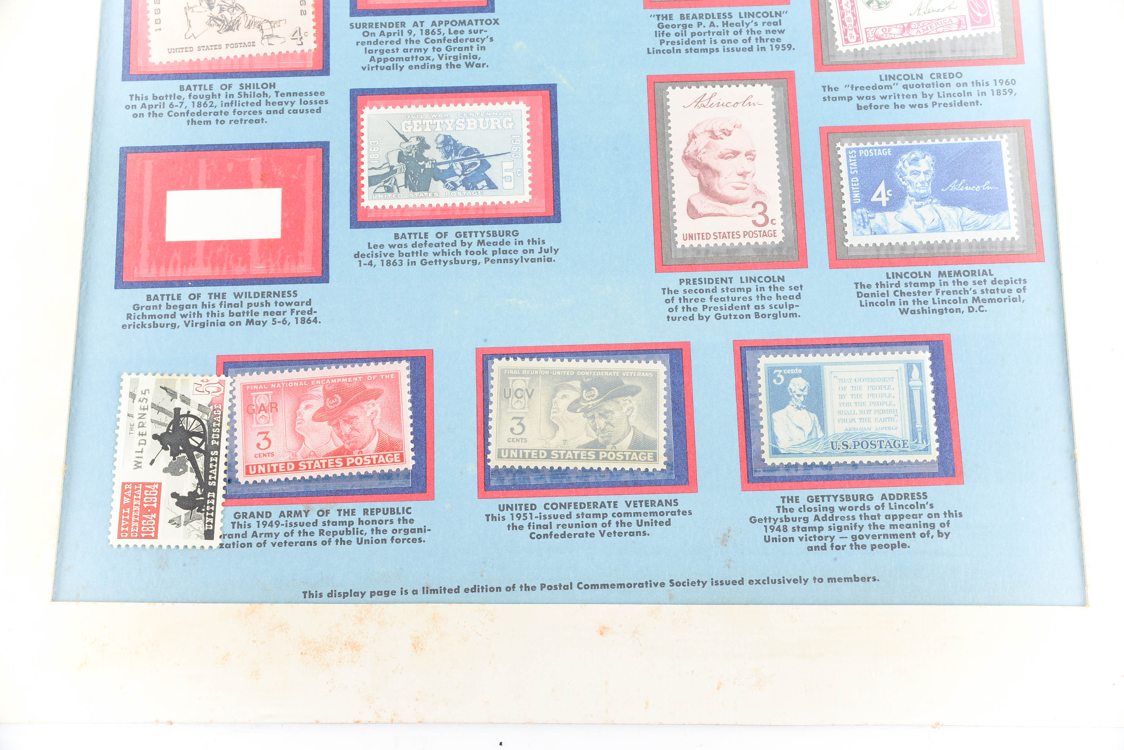 Postal Commemorative Society Stamps
