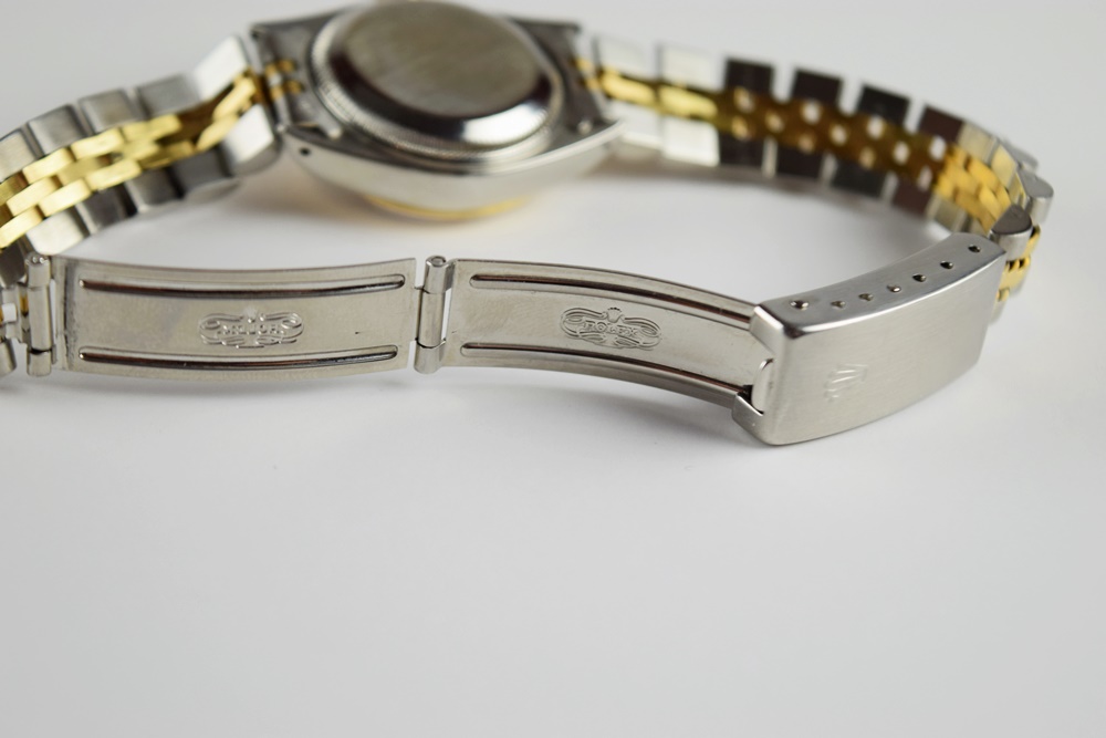 Ladies Rolex Oyster Perpetual Datejust Watch with Stainless Steel and 18K Yellow Gold Bracelet