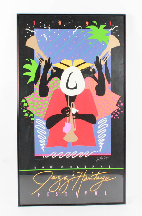 Signed, Limited Edition 1991 New Orleans Jazz & Heritage Festival Poster