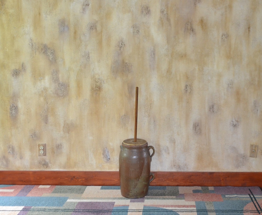 Antique Stoneware Butter Churn