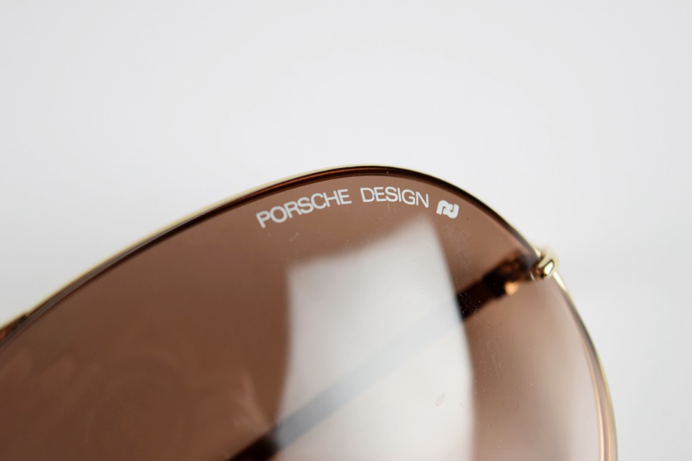 Vintage Mens Porsche Model 5621 Aviator Sunglasses in Original Case with Additional Lens