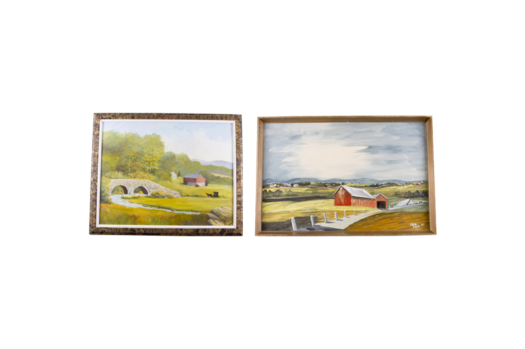 Pair of Farm Themed Original Art