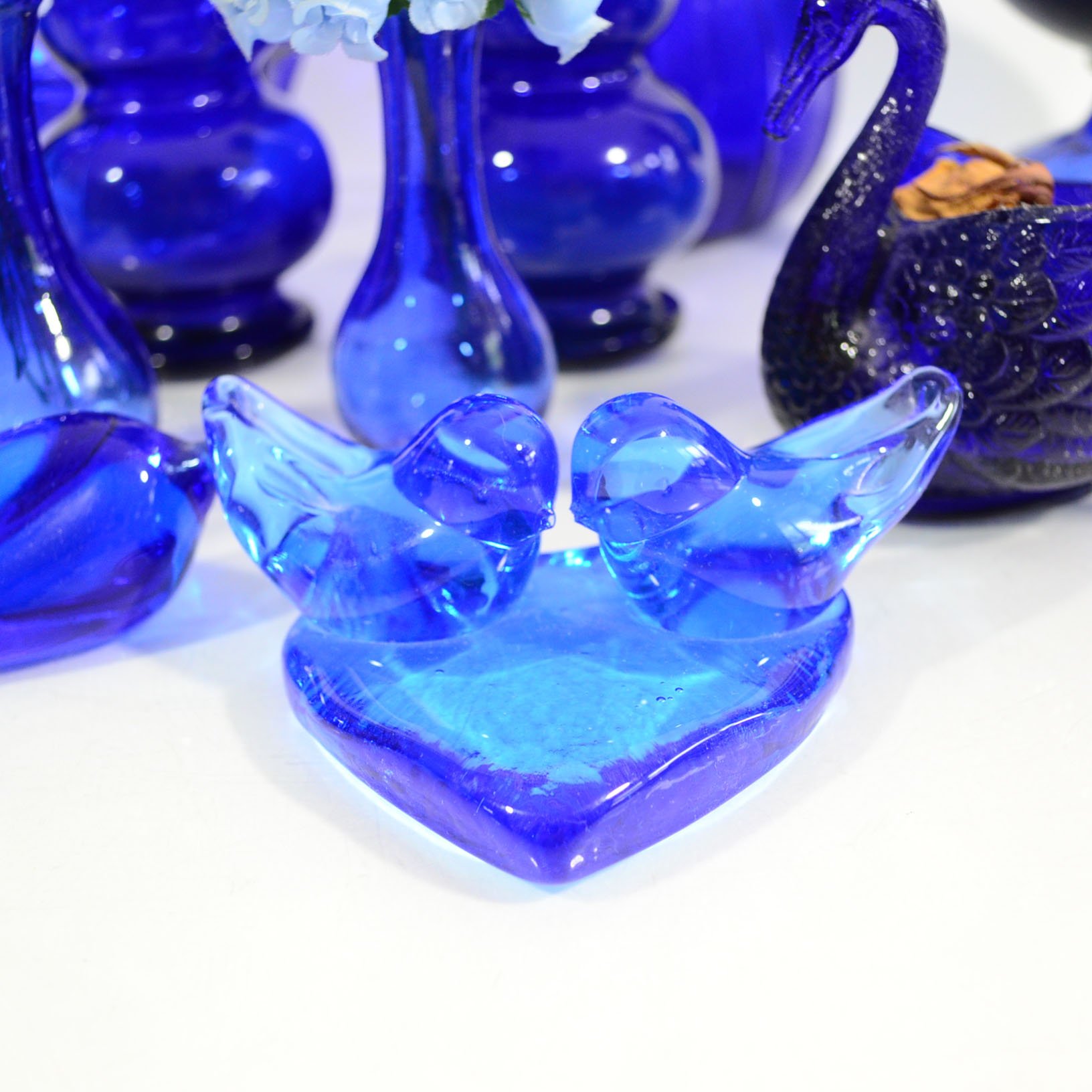 Collection Of Blue Glass Decor