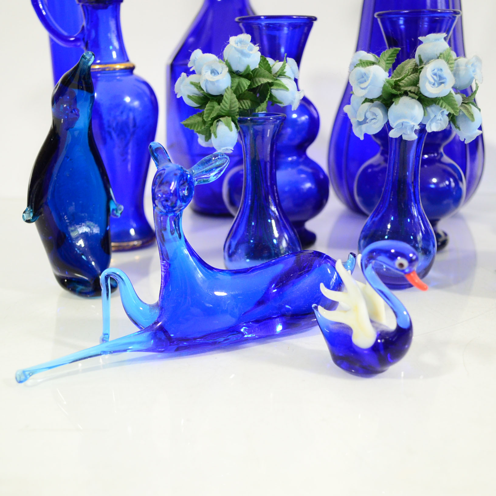 Collection Of Blue Glass Decor
