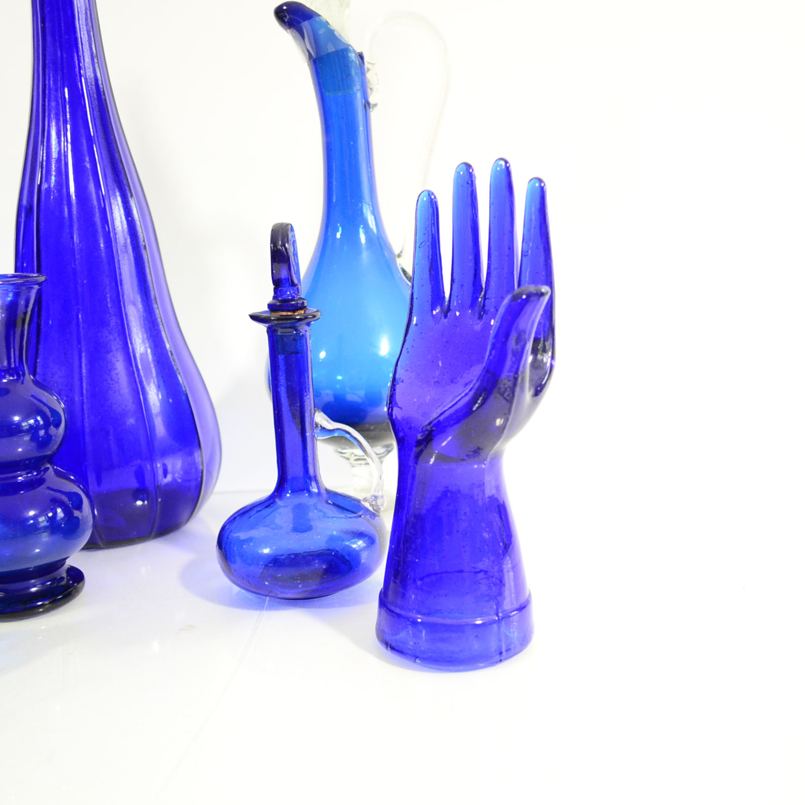 Collection Of Blue Glass Decor