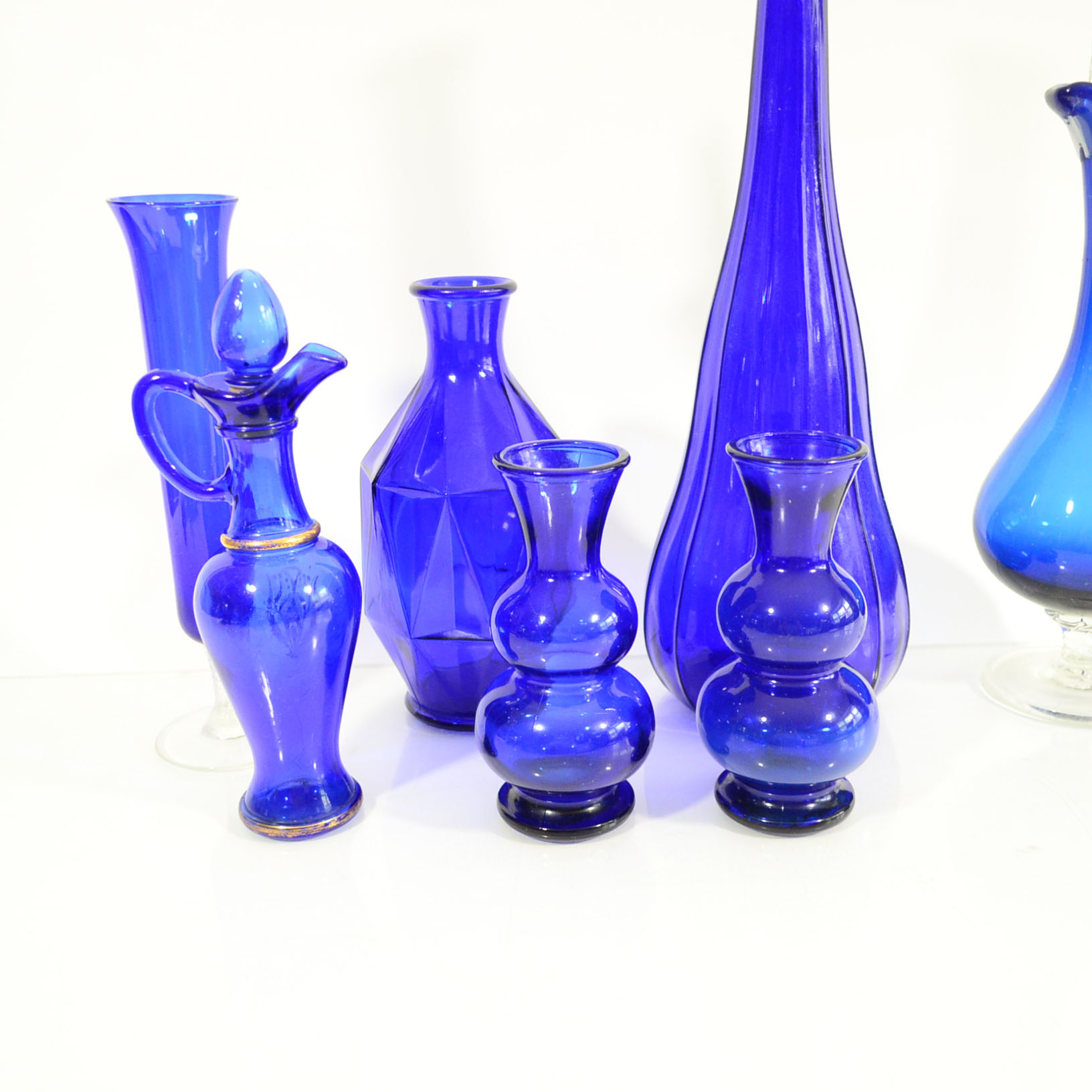 Collection Of Blue Glass Decor
