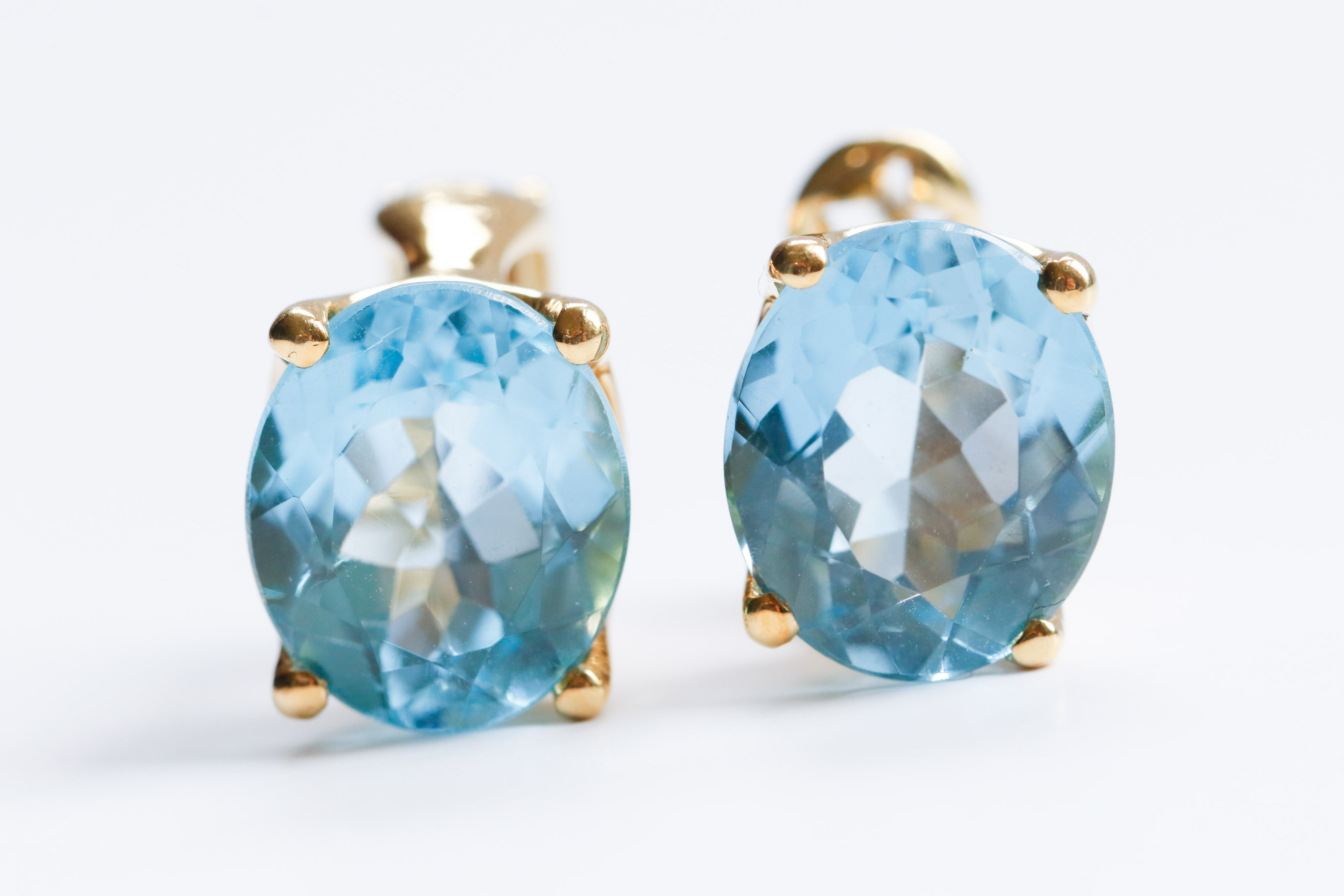 H. Stern 18K Yellow Gold Blue Topaz Earrings
