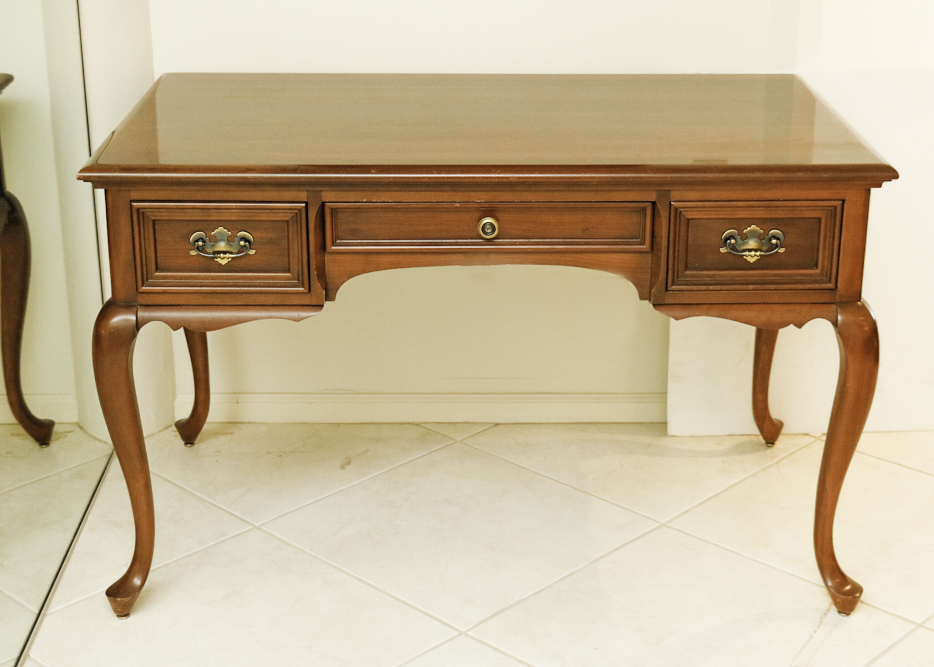 Gibbard Craftsman Cherry Wood Queen Anne Desk and Chair