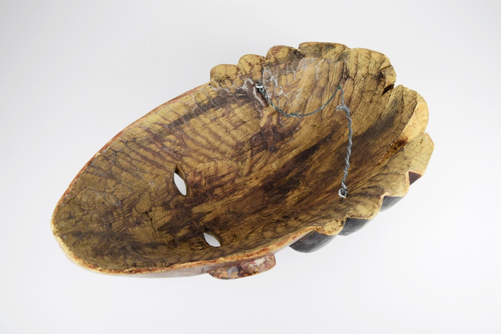 Hand Carved African Mask in Darker Finish