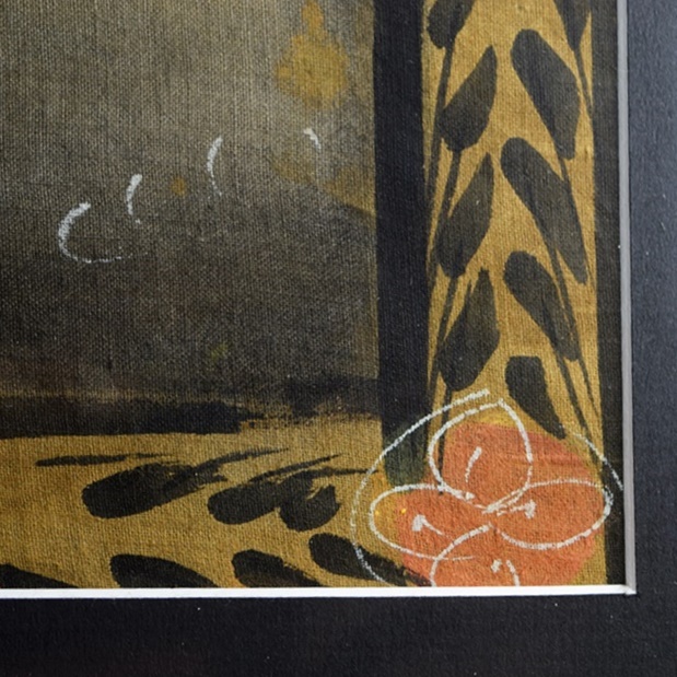 Indian Silk Painting Illustrating Marraige Procession with Elephants, Professionally Framed