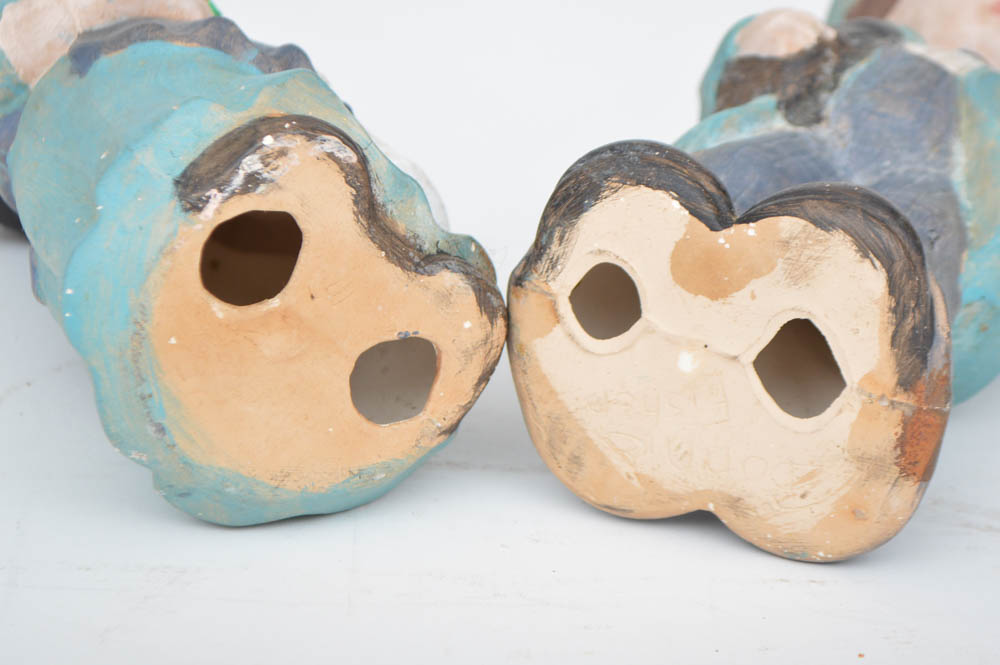 Vintage Decorative Chalk Figurines