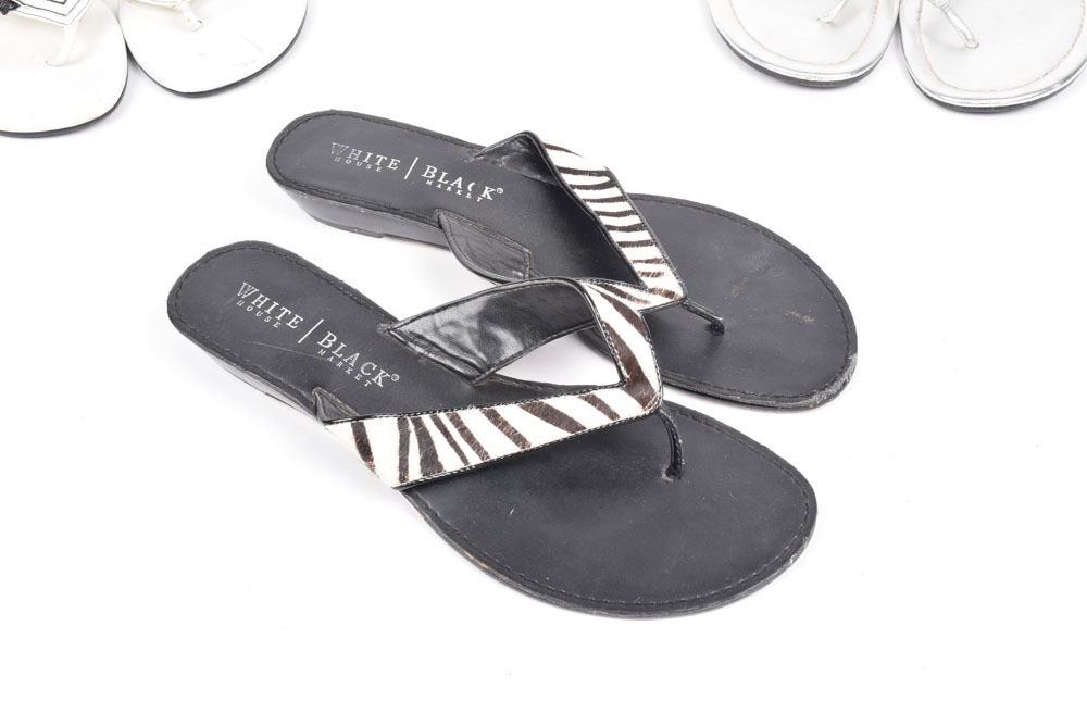 Three Pairs of White House Black Market Sandals