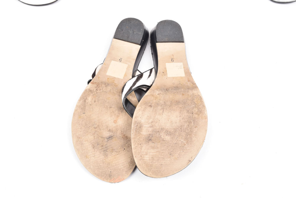 Three Pairs of White House Black Market Sandals