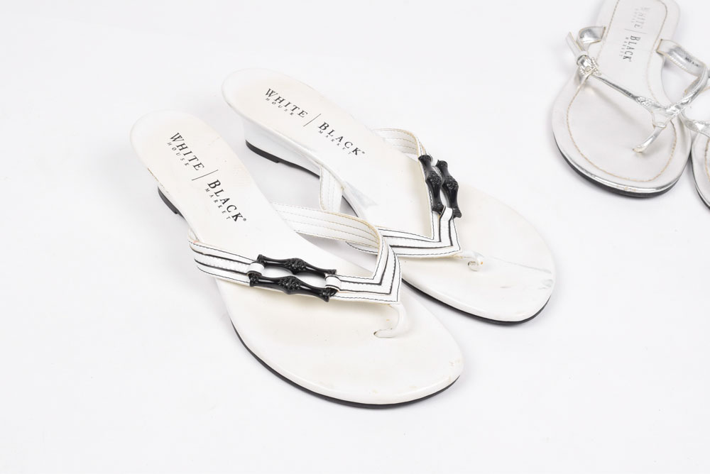 Three Pairs of White House Black Market Sandals