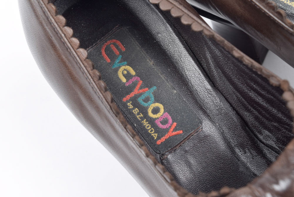 "Everybody" By BZ Moda Vintage Inspired Brown Leather Pumps