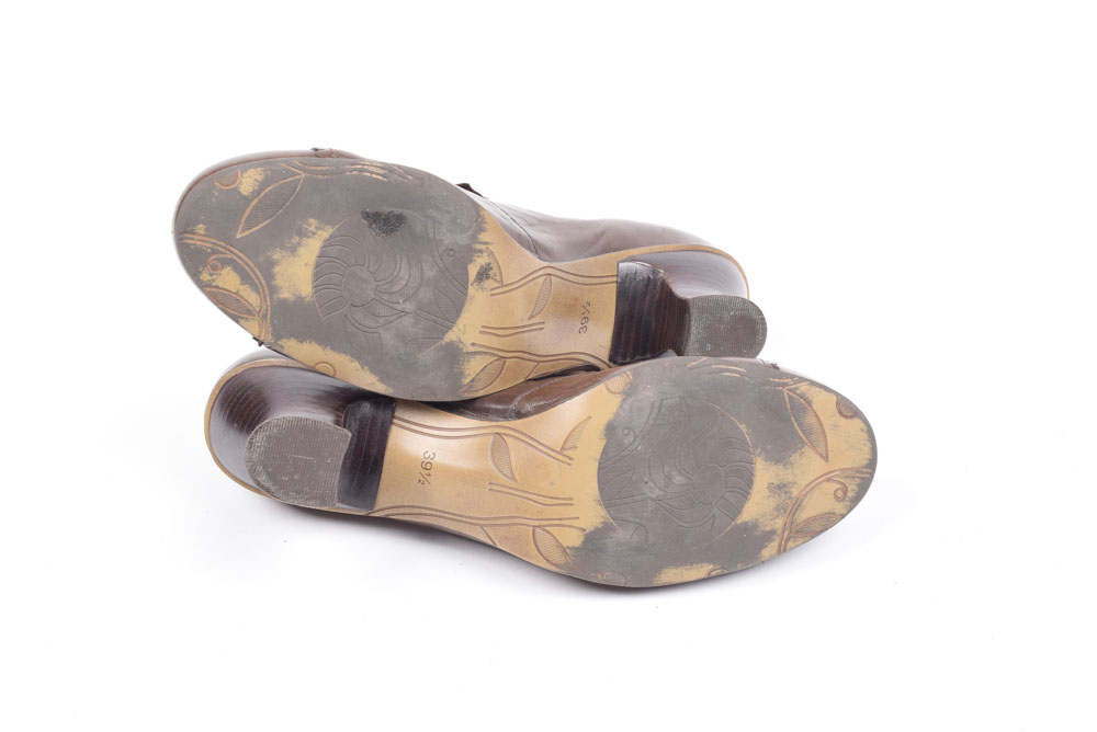 "Everybody" By BZ Moda Vintage Inspired Brown Leather Pumps