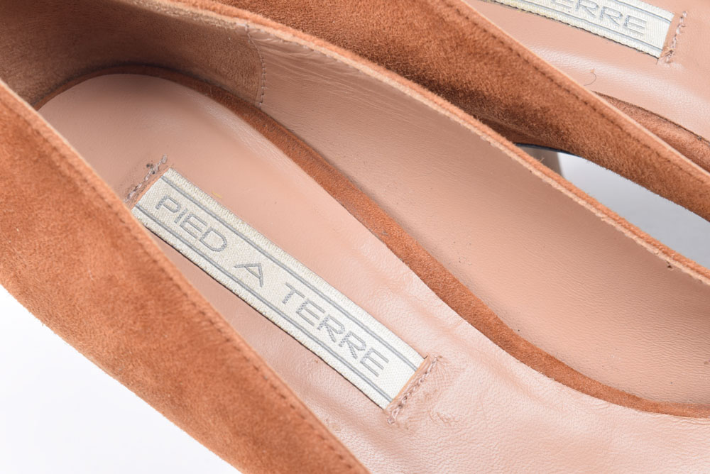 Pied A. Terre Designer Suede Leather Platform Pumps