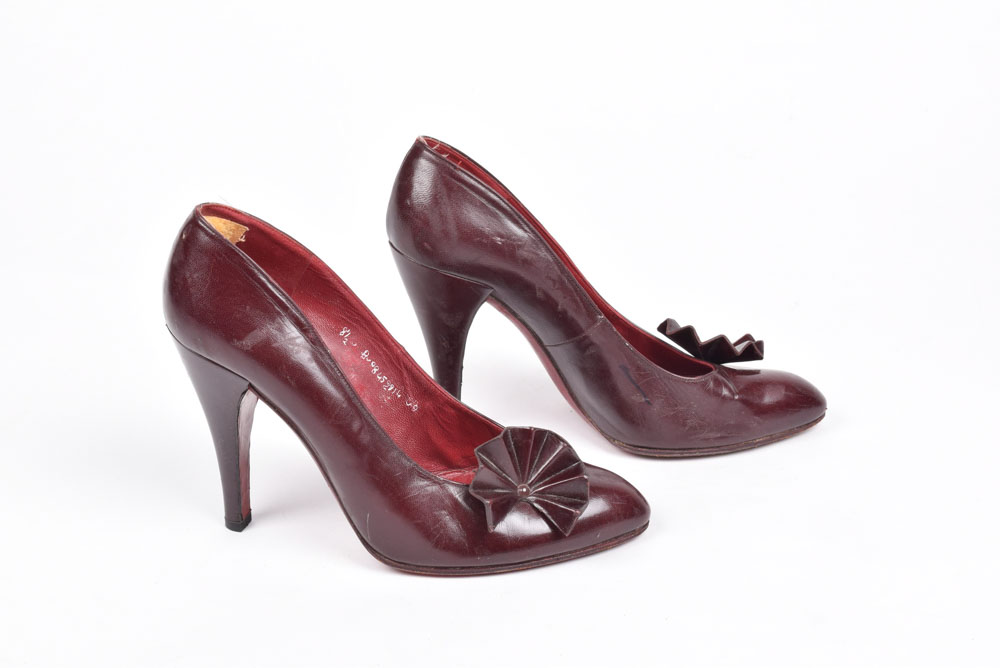 Vintage Charles Jourdan of Paris Designer Leather High Heels