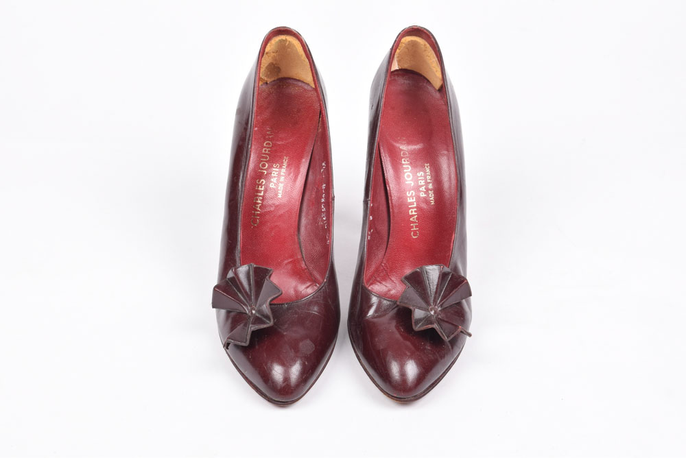 Vintage Charles Jourdan of Paris Designer Leather High Heels