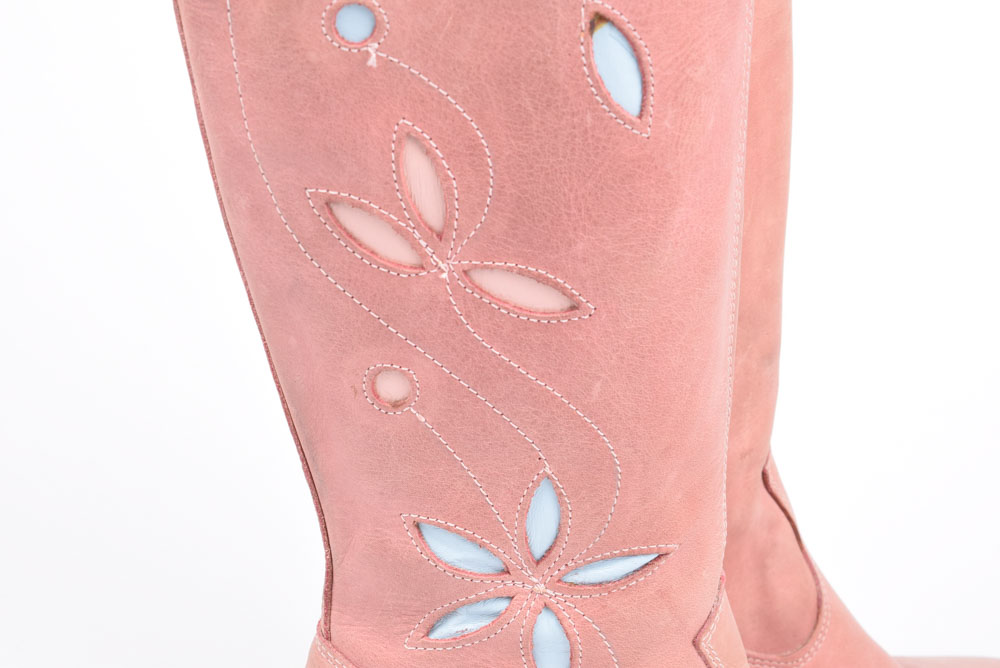 Bull Boxer Leather Chunky Heel Boots