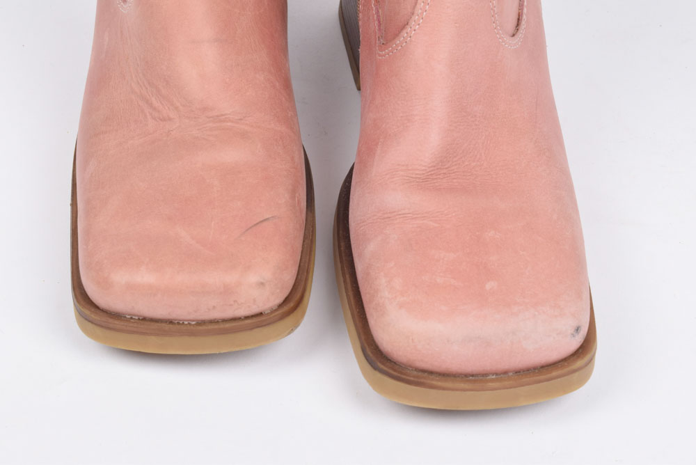 Bull Boxer Leather Chunky Heel Boots