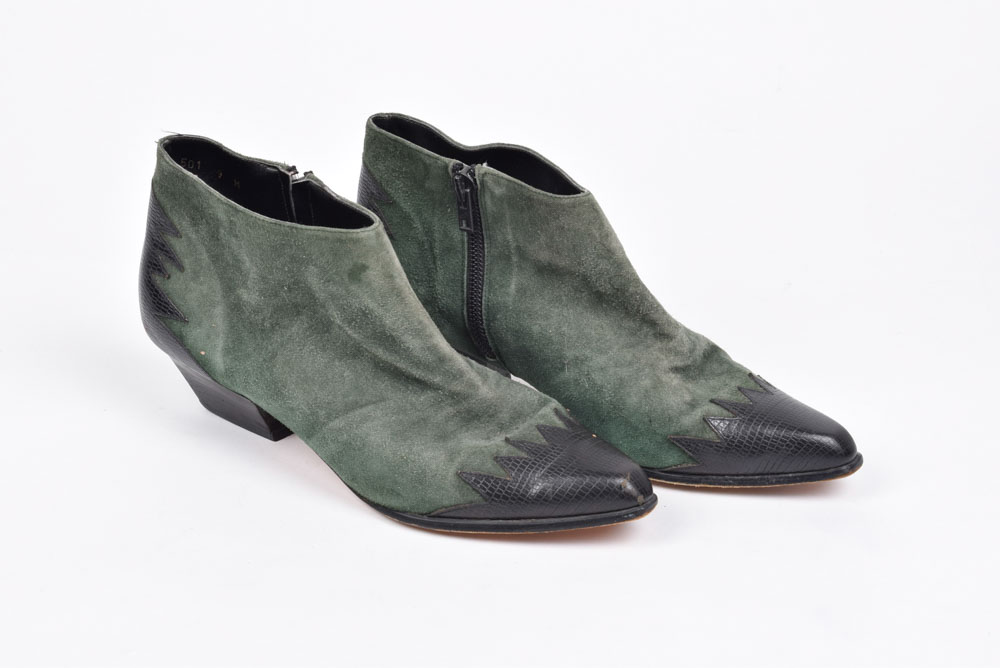 Antonio Melani and Pascali Suede Leather Western Style Ankle Boots