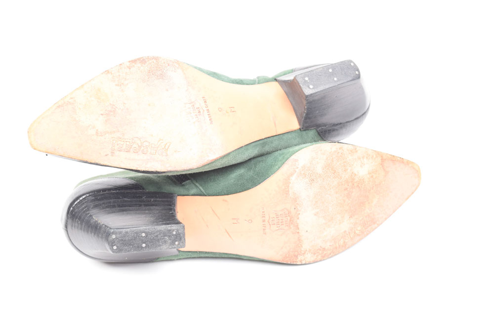 Antonio Melani and Pascali Suede Leather Western Style Ankle Boots