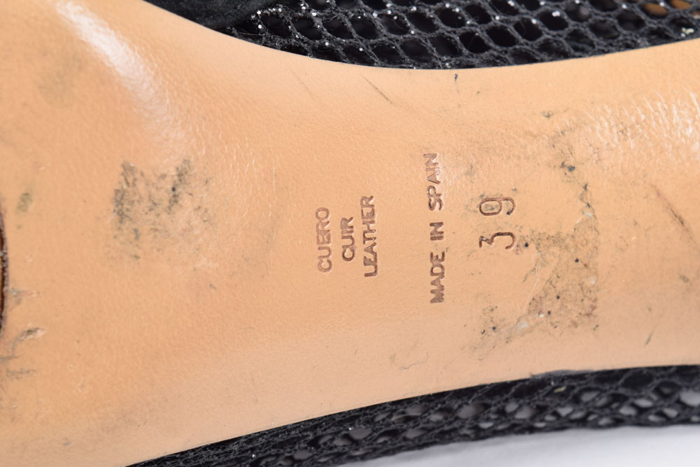 Mascaro Peep Toe Mesh and Nine West Strappy Heels