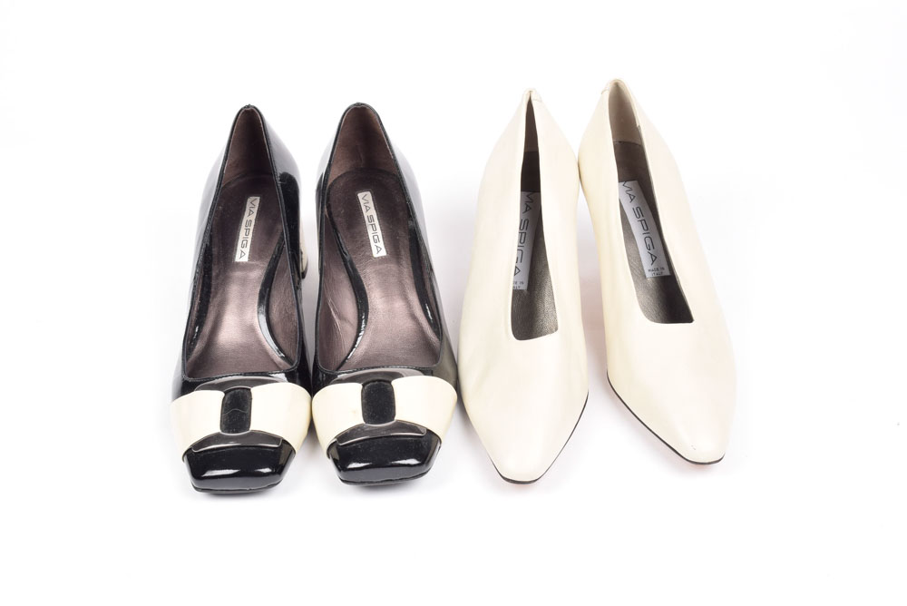 Two Pair of Via Spiga Designer Pumps