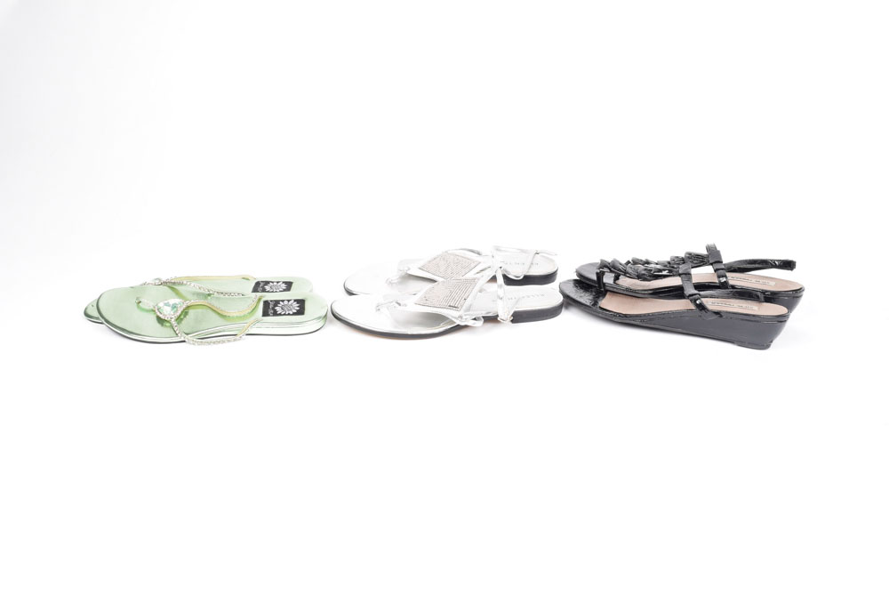 Steve Madden, Ellen Tracy, and Yellow Box Brand Sandals