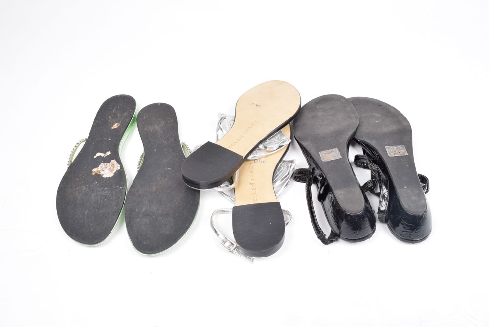 Steve Madden, Ellen Tracy, and Yellow Box Brand Sandals