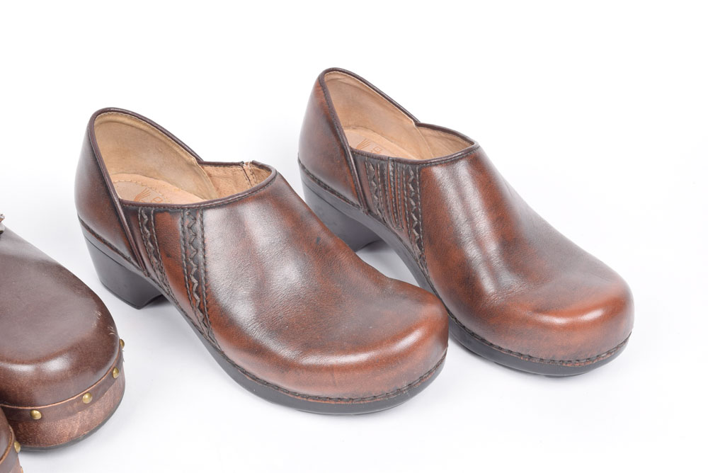 Liz Claiborne and Dansko Leather Clogs