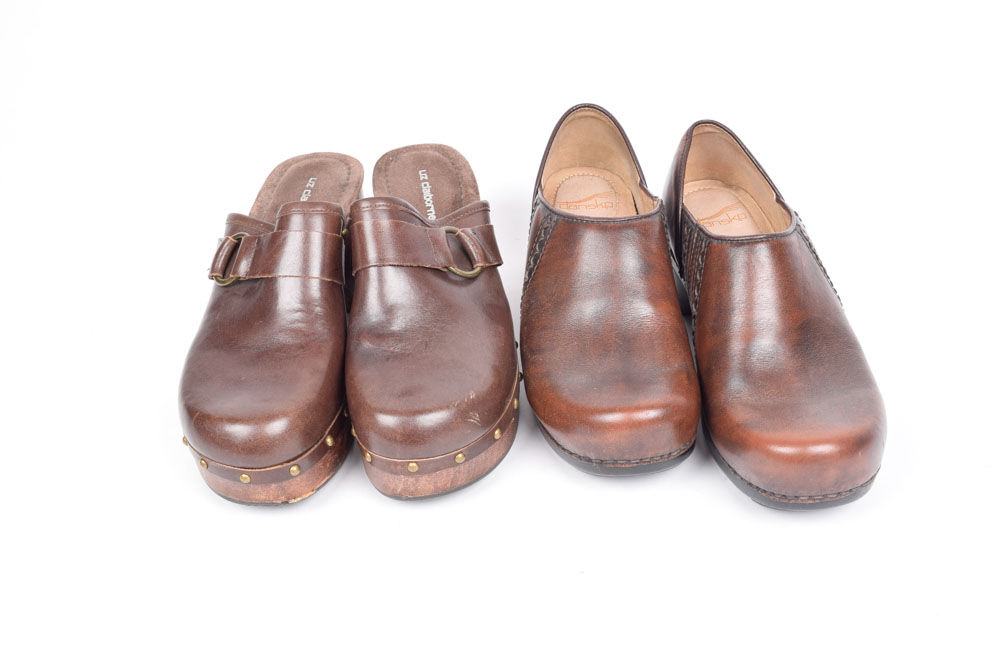 Liz Claiborne and Dansko Leather Clogs