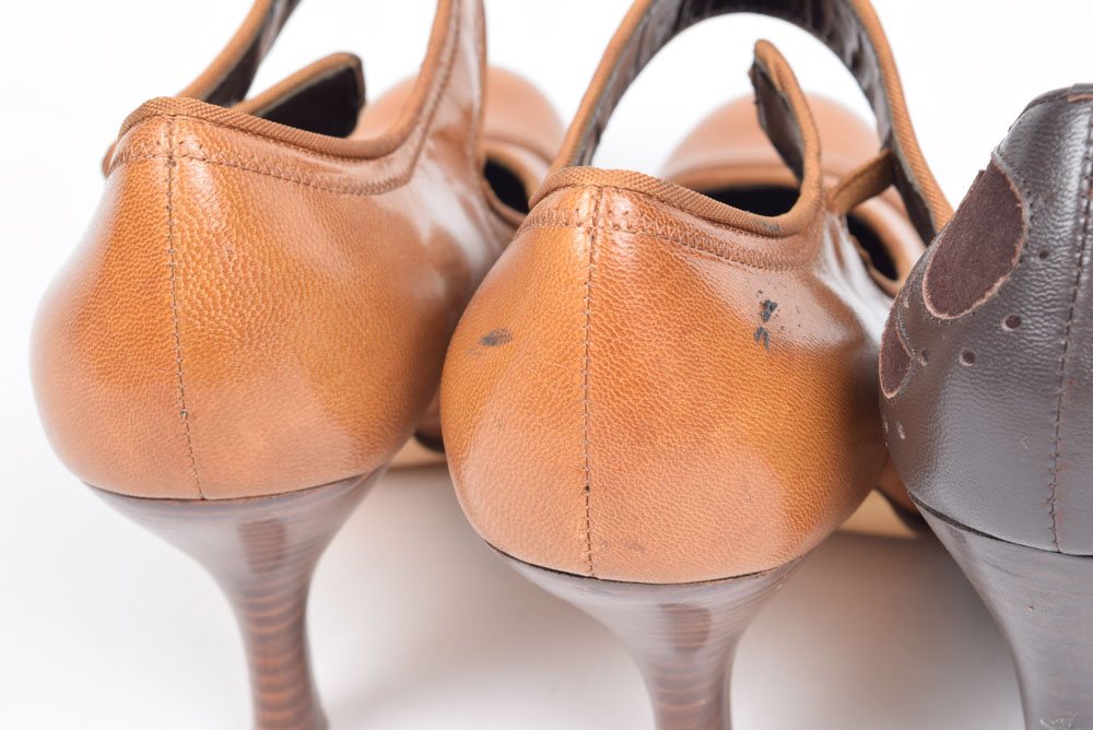 Nine West and Dollhouse Leather Upper Heels