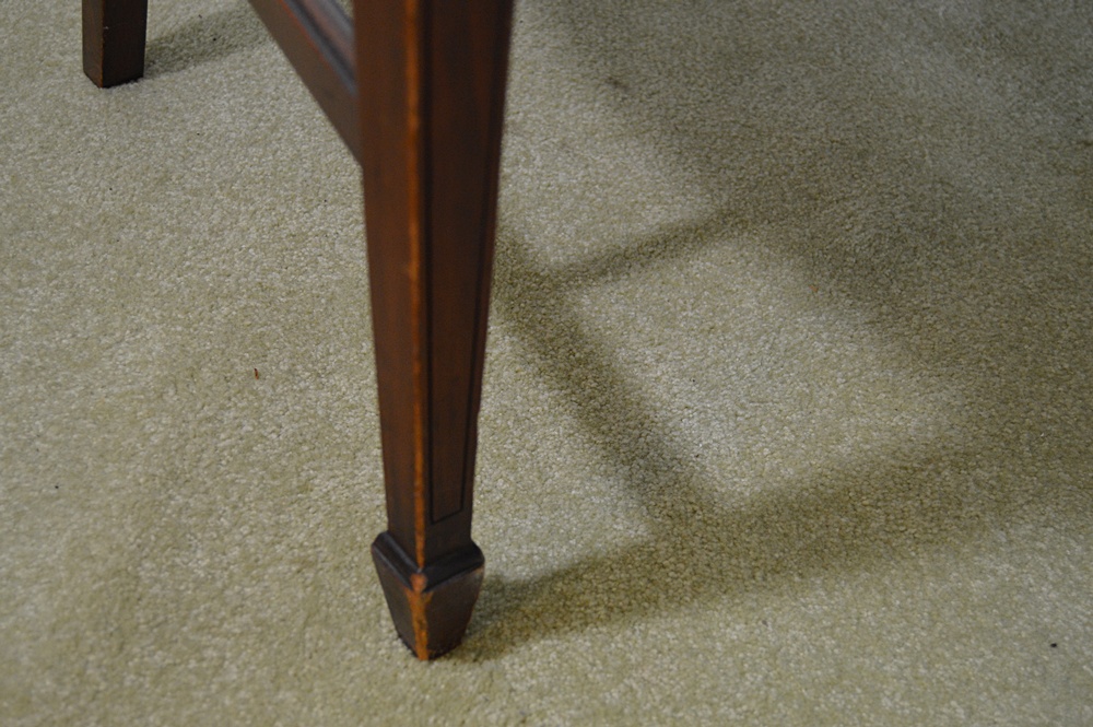 Hepplewhite Style Mahogany Dining Table and Six Chairs