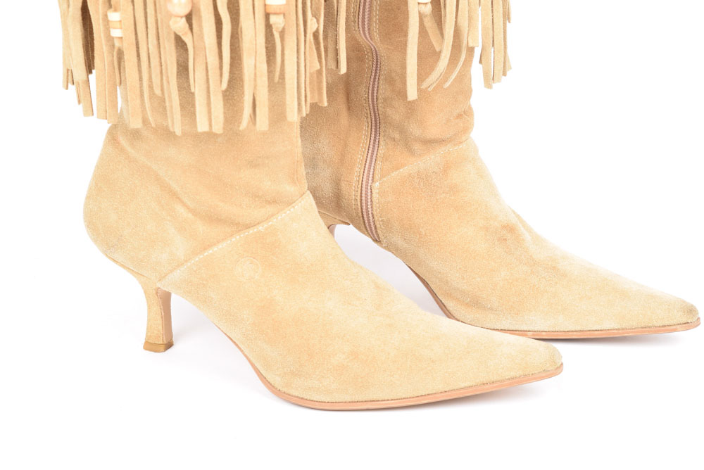Bronx Fringed Suede Leather Boots