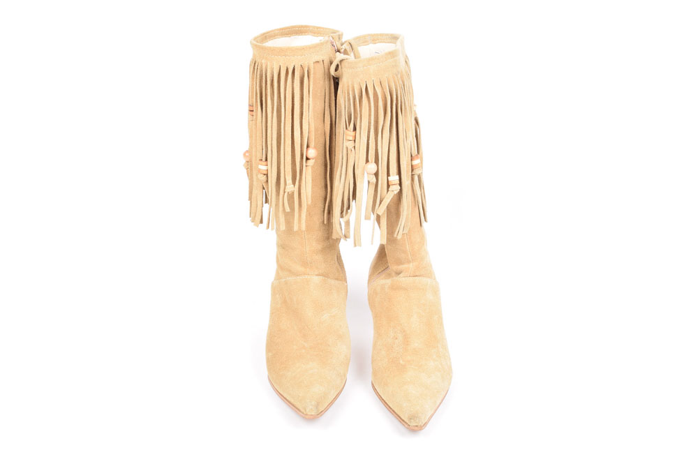 Bronx Fringed Suede Leather Boots