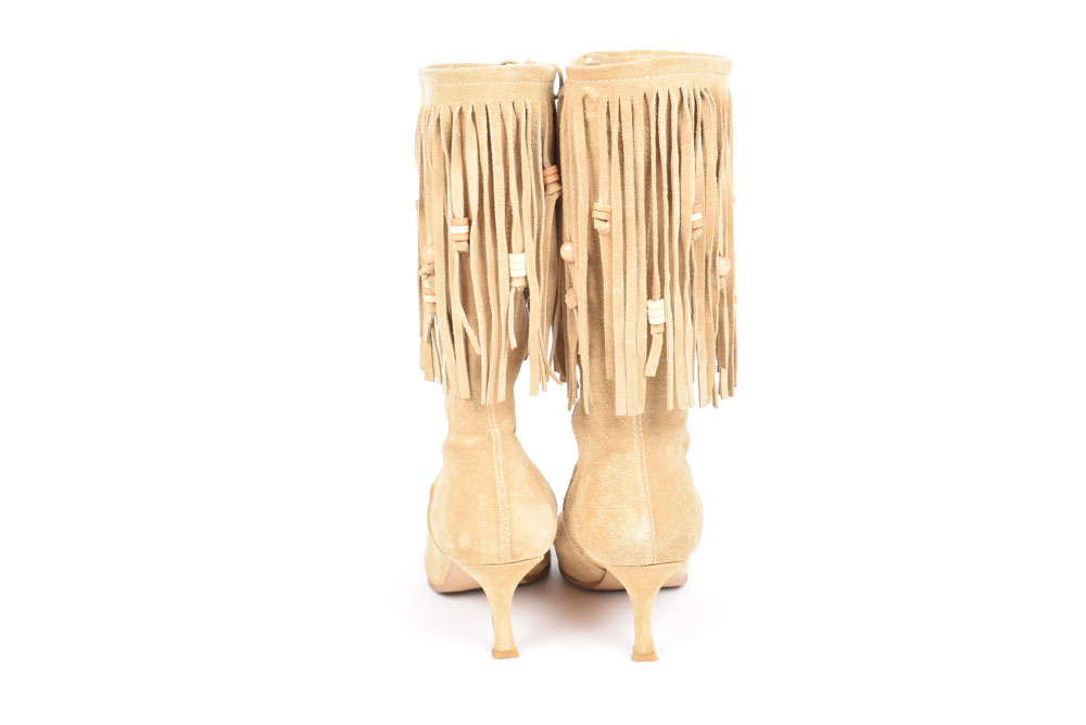 Bronx Fringed Suede Leather Boots