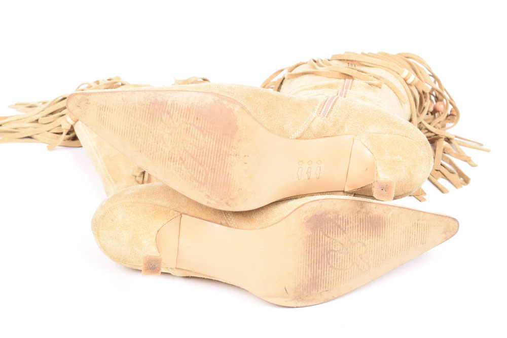 Bronx Fringed Suede Leather Boots