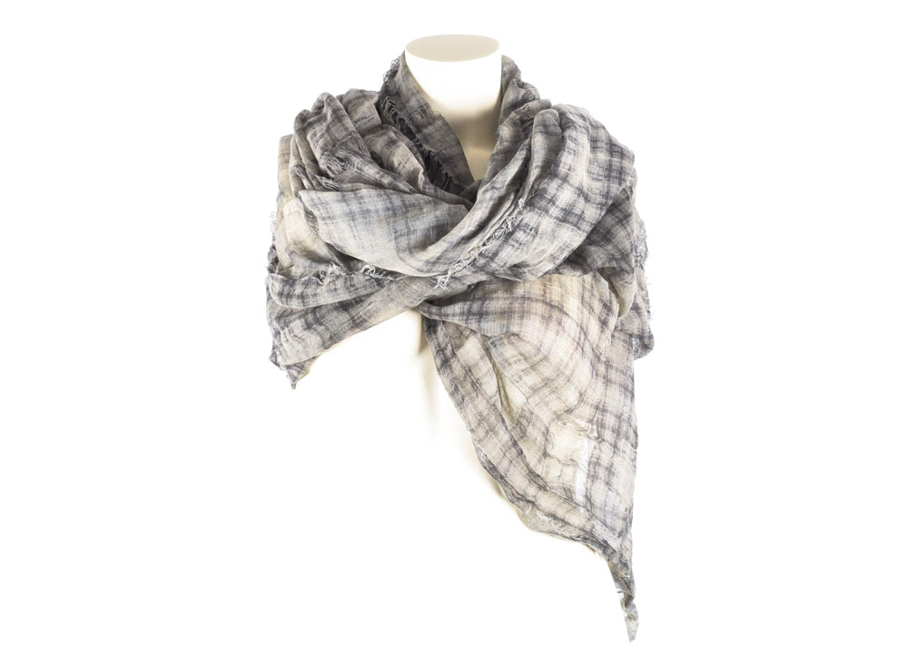 Large Sheer Fringed Shawl