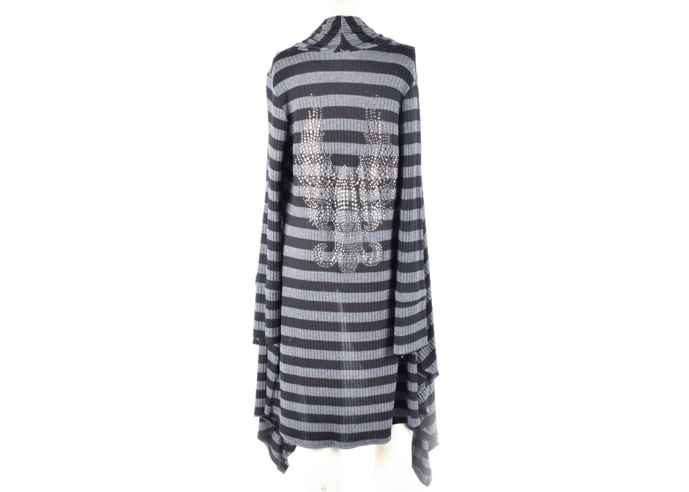 S-Twelve Long Jersey Knit Jacket Embellished with Studs on the Back