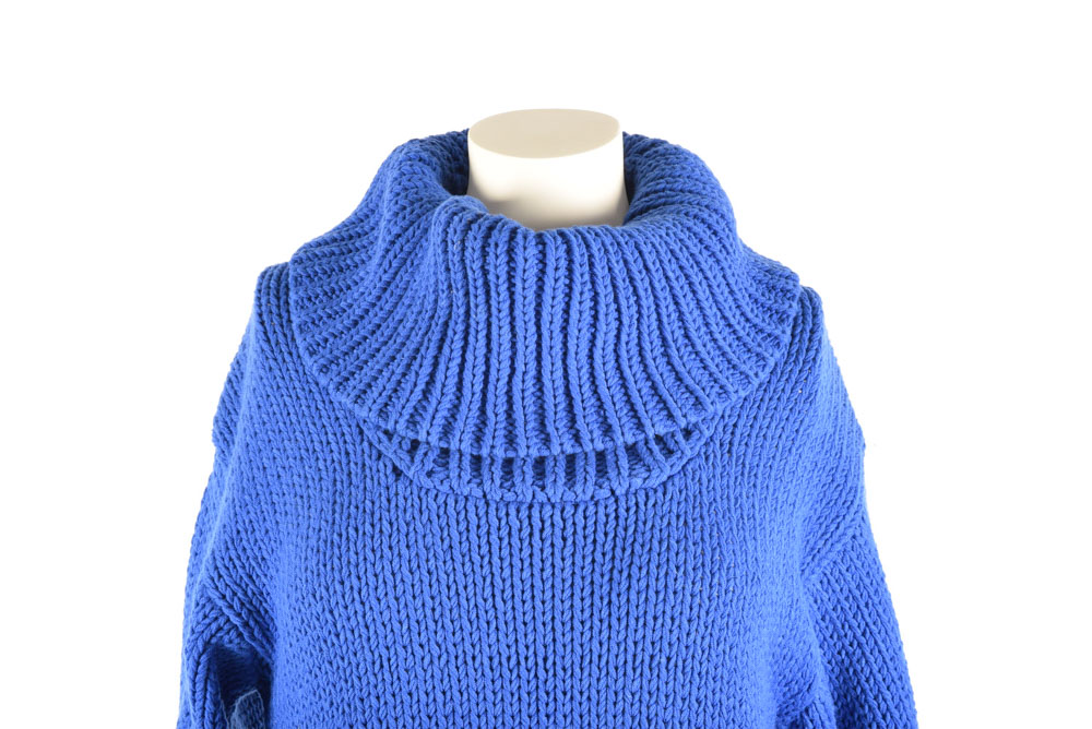 525 America Blue Knit Turtleneck Sweater