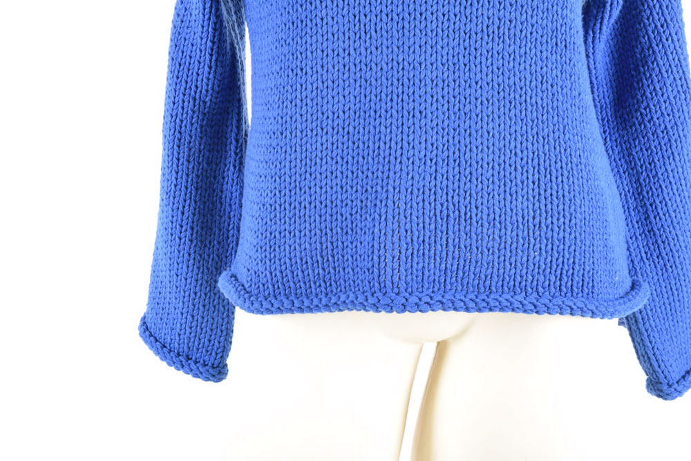 525 America Blue Knit Turtleneck Sweater