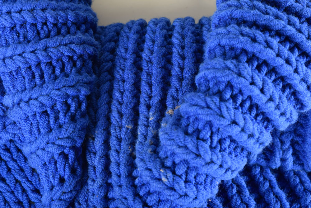 525 America Blue Knit Turtleneck Sweater