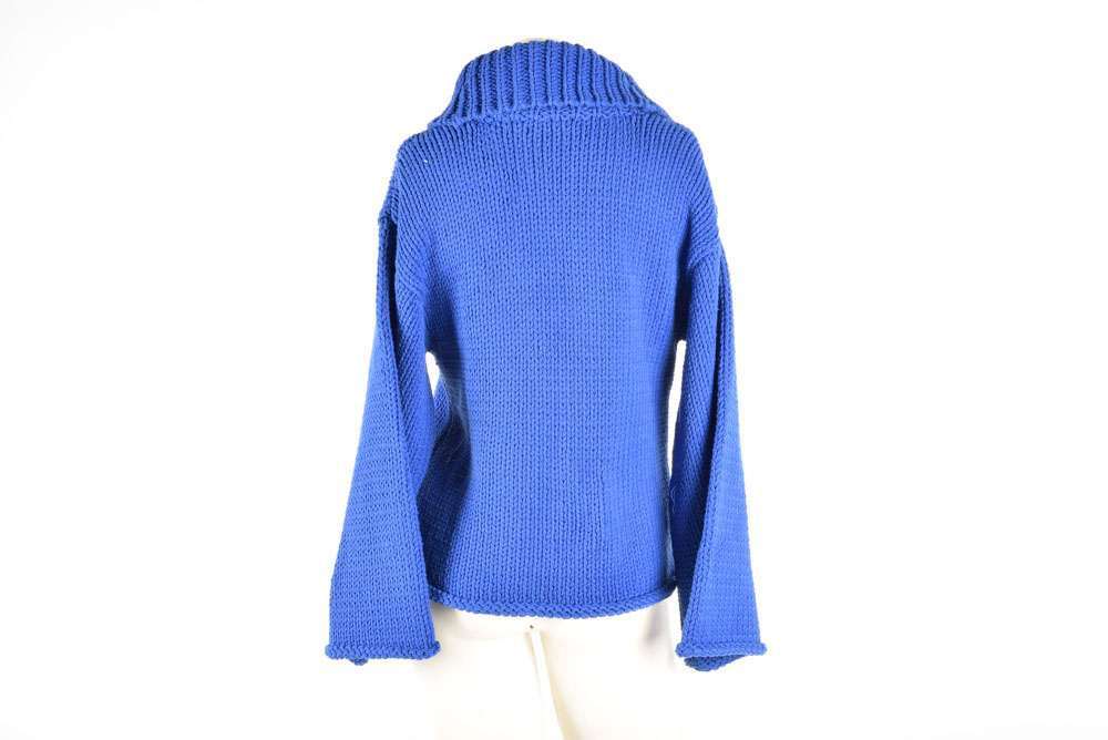 525 America Blue Knit Turtleneck Sweater