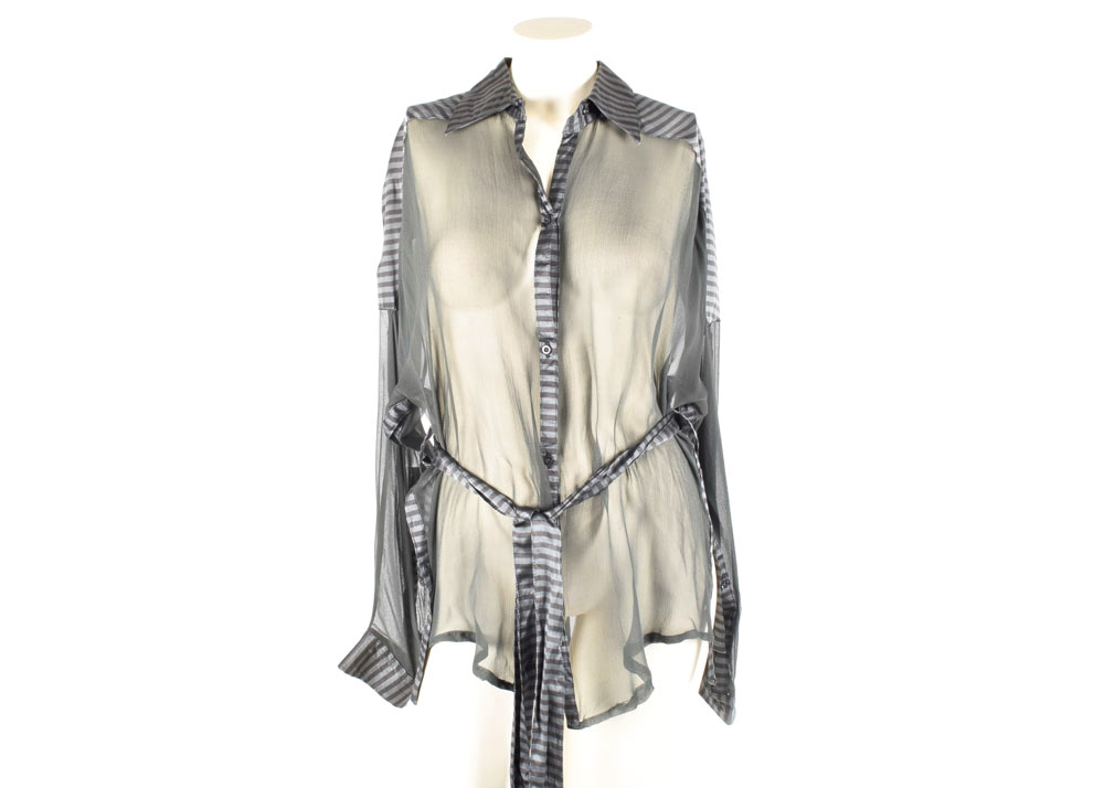 Buddhist Punk Sheer Silk Button-Down Shirt