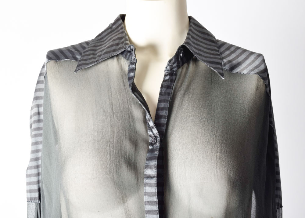 Buddhist Punk Sheer Silk Button-Down Shirt