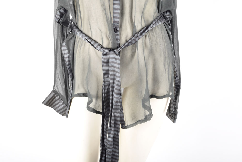 Buddhist Punk Sheer Silk Button-Down Shirt