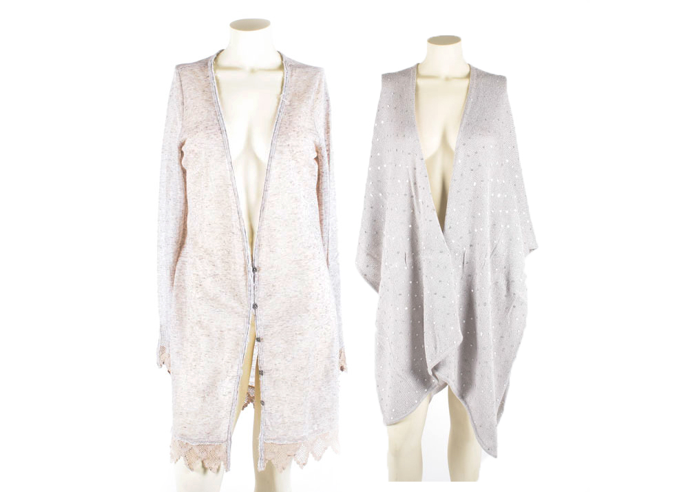 Chico's Shawl and Free People Knit and Crochet Cardigan Sweater, New with Tag