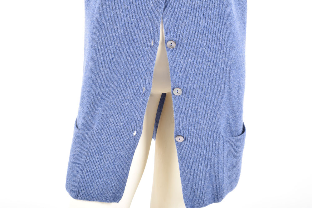 Aldan Black Jacket with Tie Belt, and a Malo Cashmere, and TSE Cashmere Cardigan Knit Sweater